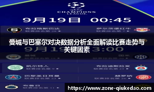 曼城与巴塞尔对决数据分析全面解读比赛走势与关键因素